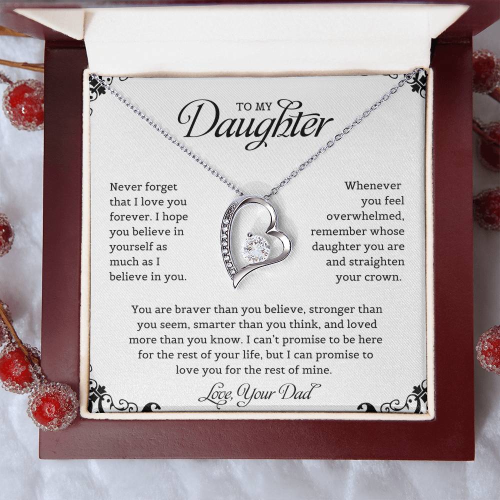 To My Daughter | Never Forget That I Love You - Forever Love Necklace