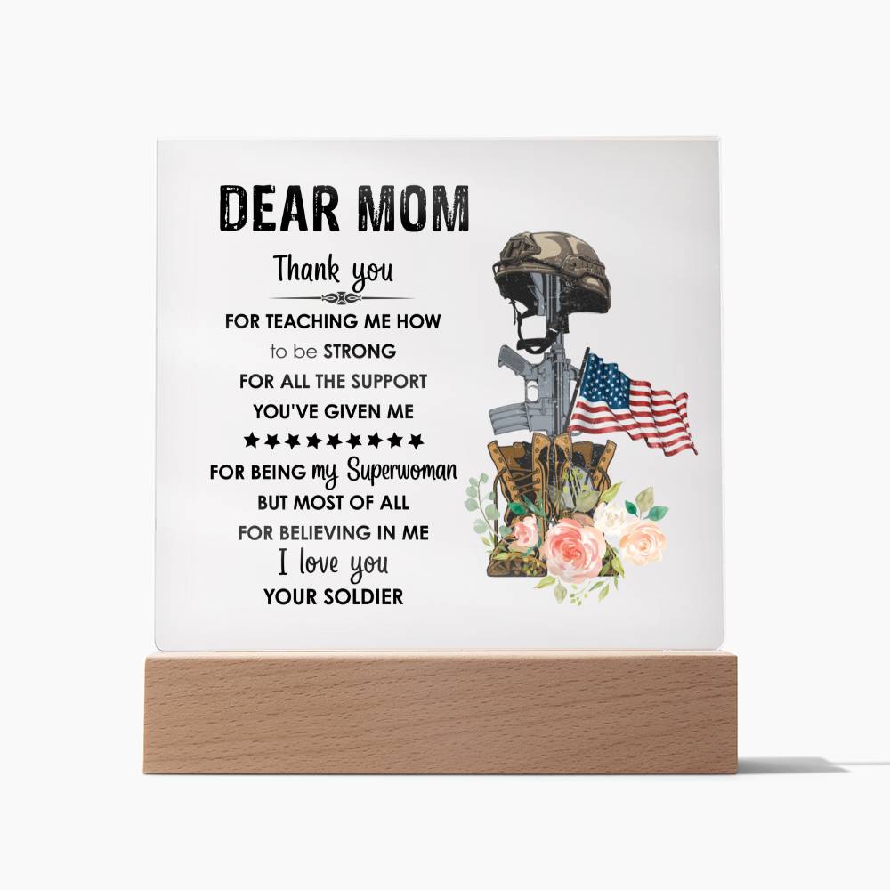 To My Mom | I Love You - Square Acrylic Plaque