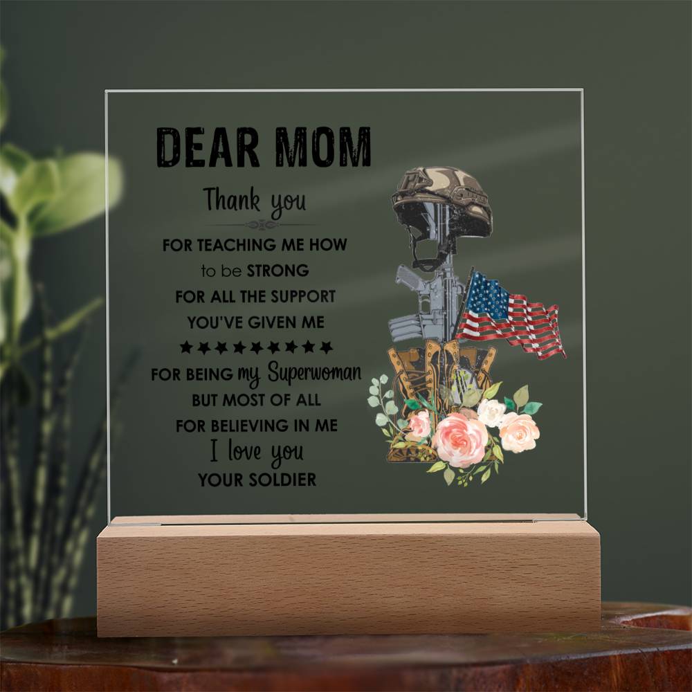 To My Mom | I Love You - Square Acrylic Plaque