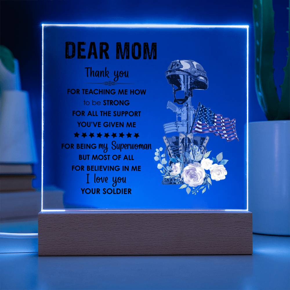 To My Mom | I Love You - Square Acrylic Plaque