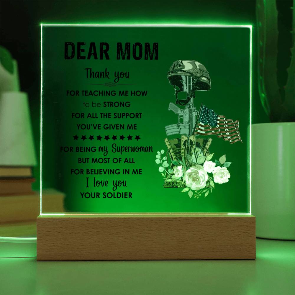 To My Mom | I Love You - Square Acrylic Plaque