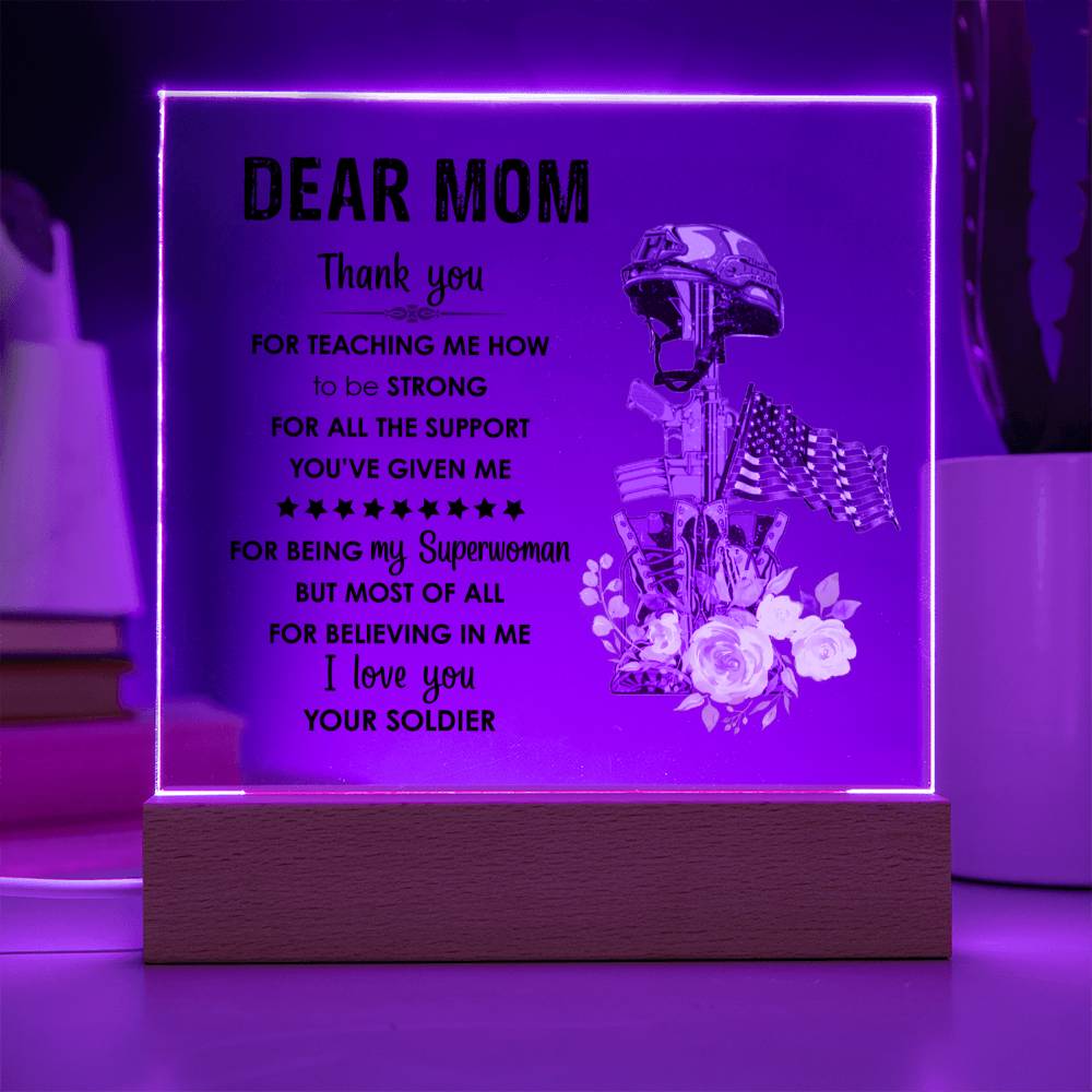 To My Mom | I Love You - Square Acrylic Plaque