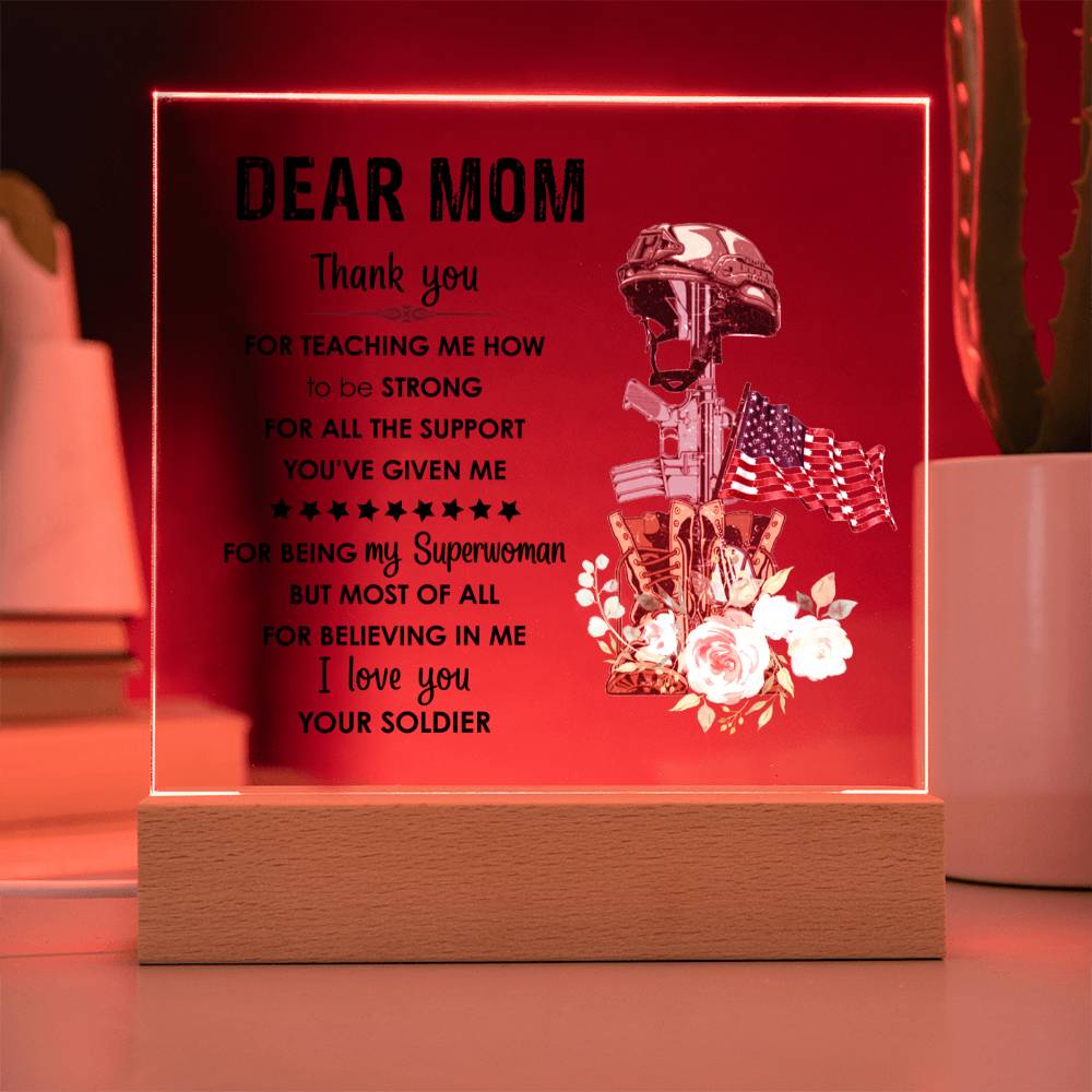 To My Mom | I Love You - Square Acrylic Plaque