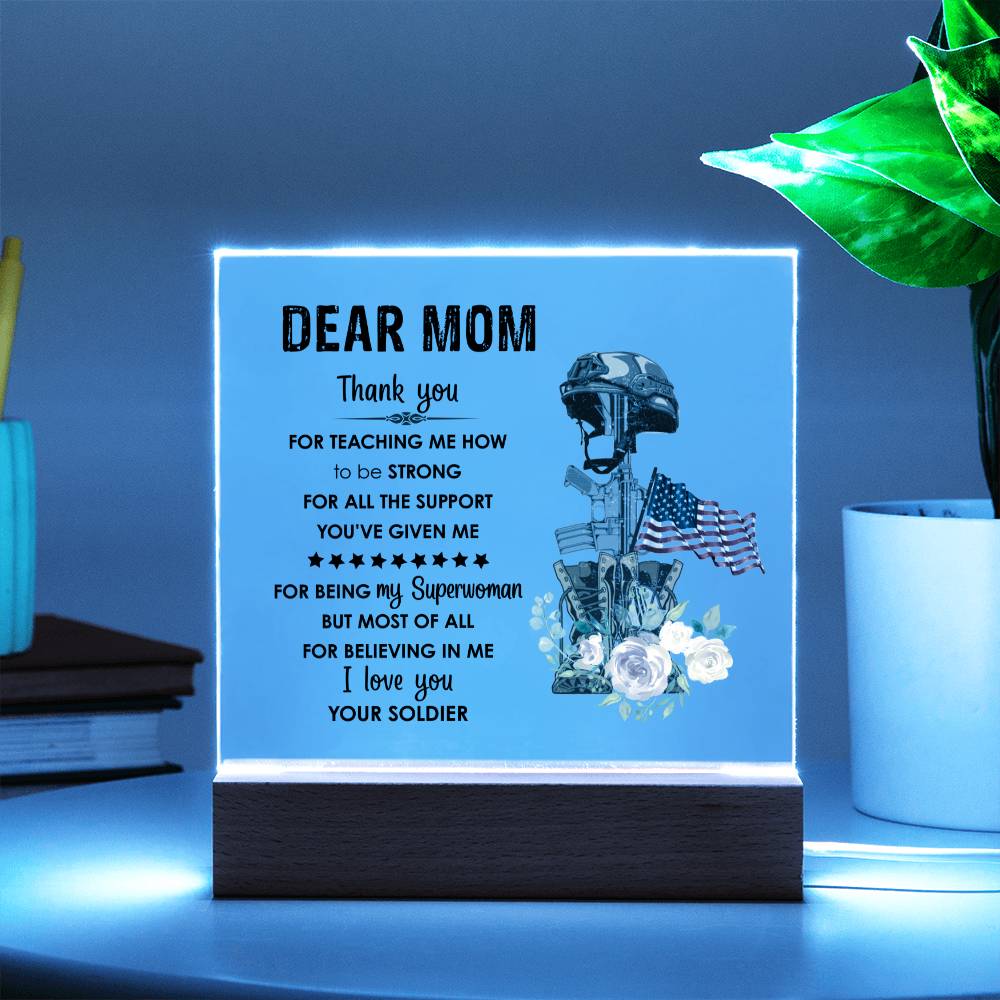 To My Mom | I Love You - Square Acrylic Plaque