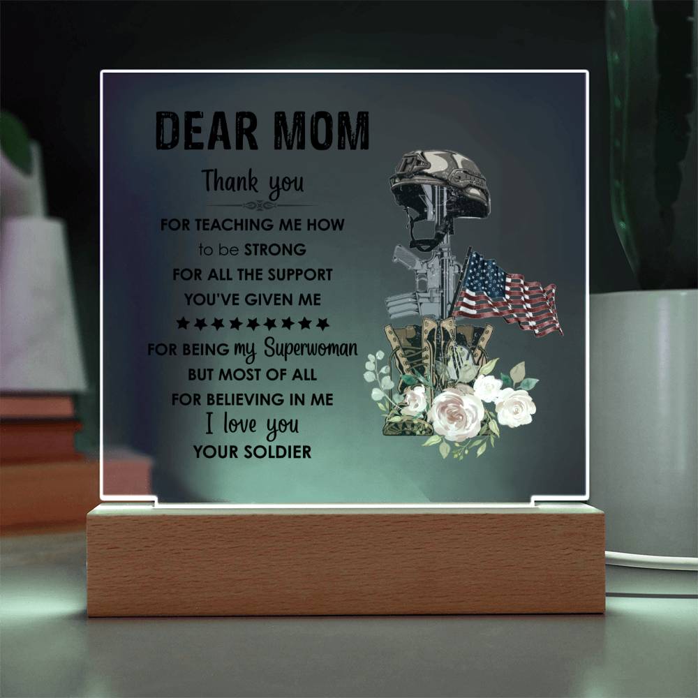 To My Mom | I Love You - Square Acrylic Plaque