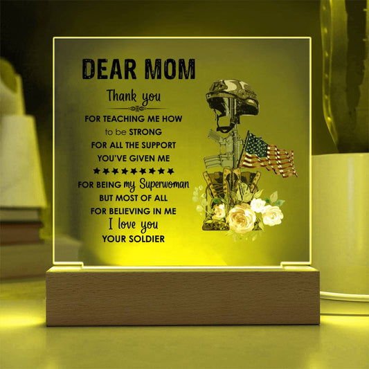 To My Mom | I Love You - Square Acrylic Plaque