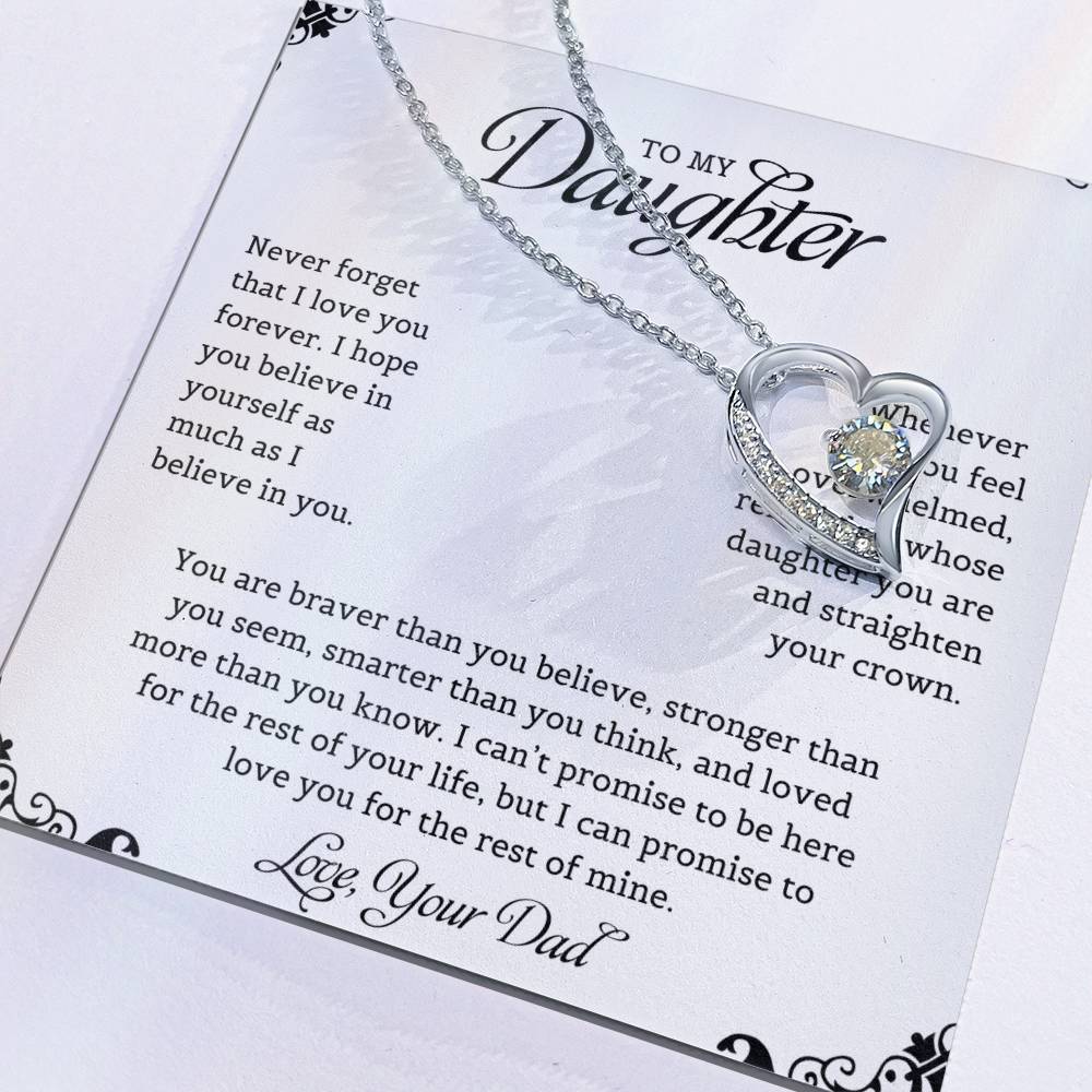 To My Daughter | Never Forget That I Love You - Forever Love Necklace