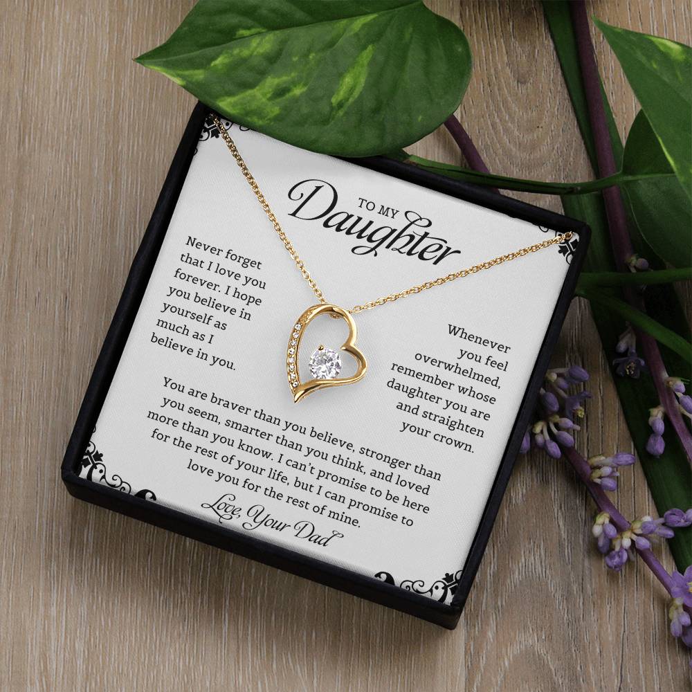 To My Daughter | Never Forget That I Love You - Forever Love Necklace